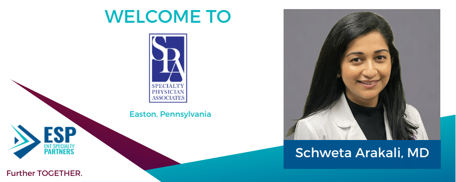 ESP Welcome image with photo of Dr Schweta Arakali MD